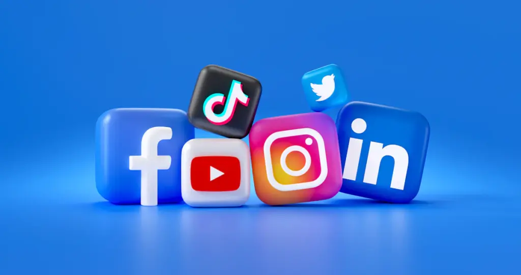 Social media marketing platforms and digital channels used to promote a business
