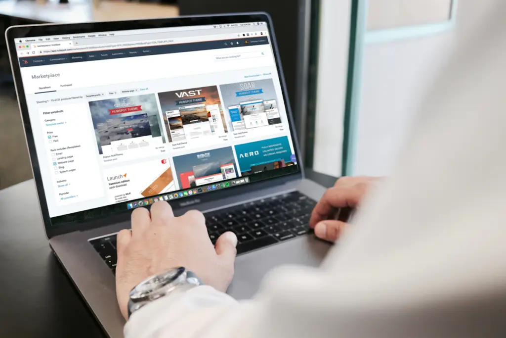 Business team reviewing information on a laptop representing online reputation management